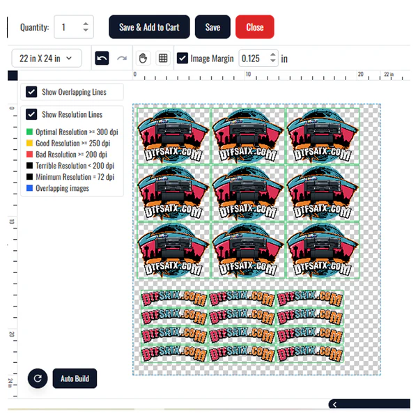Create DTF Gang Sheet